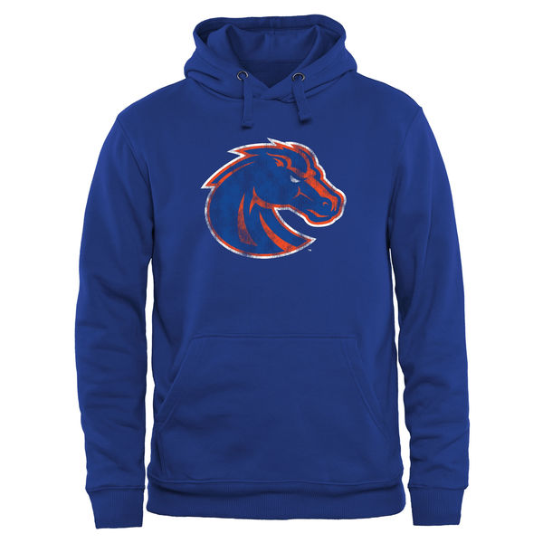Men NCAA Boise State Broncos Classic Primary Pullover Hoodie Royal Blue